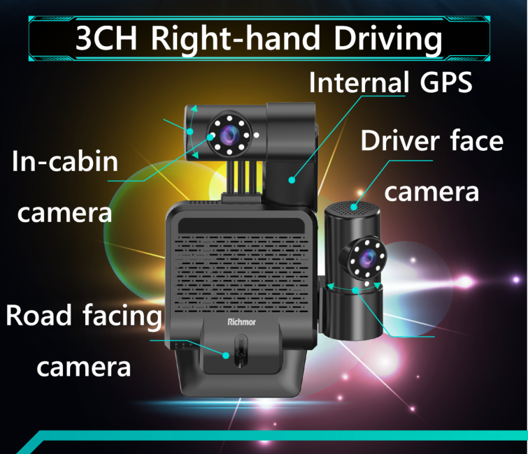 4G WiFi GPS Dashcam 1080P DVR Recording With H.265 Video Compression And ADAS Function