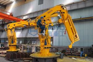  Factory for 1 Ton/21.5m Folding Marine Deck Crane for Ship/Boat/Barge Ship Manufactures