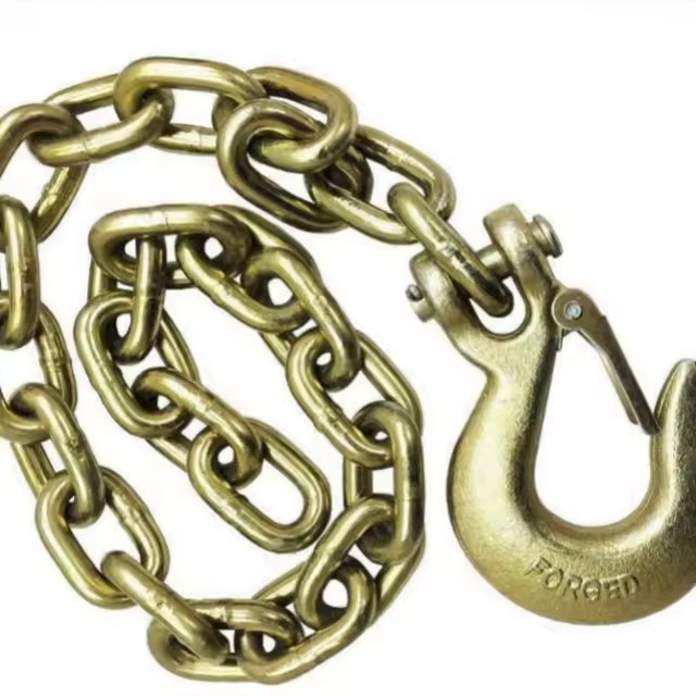 Blue and White Zinc Coated 5000 lbs Trailer Safety Chain with Customizable Options
