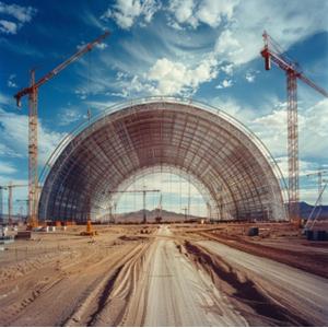 Large Span Bolt Ball Design Steel Space Frame for Coal Shed Building |