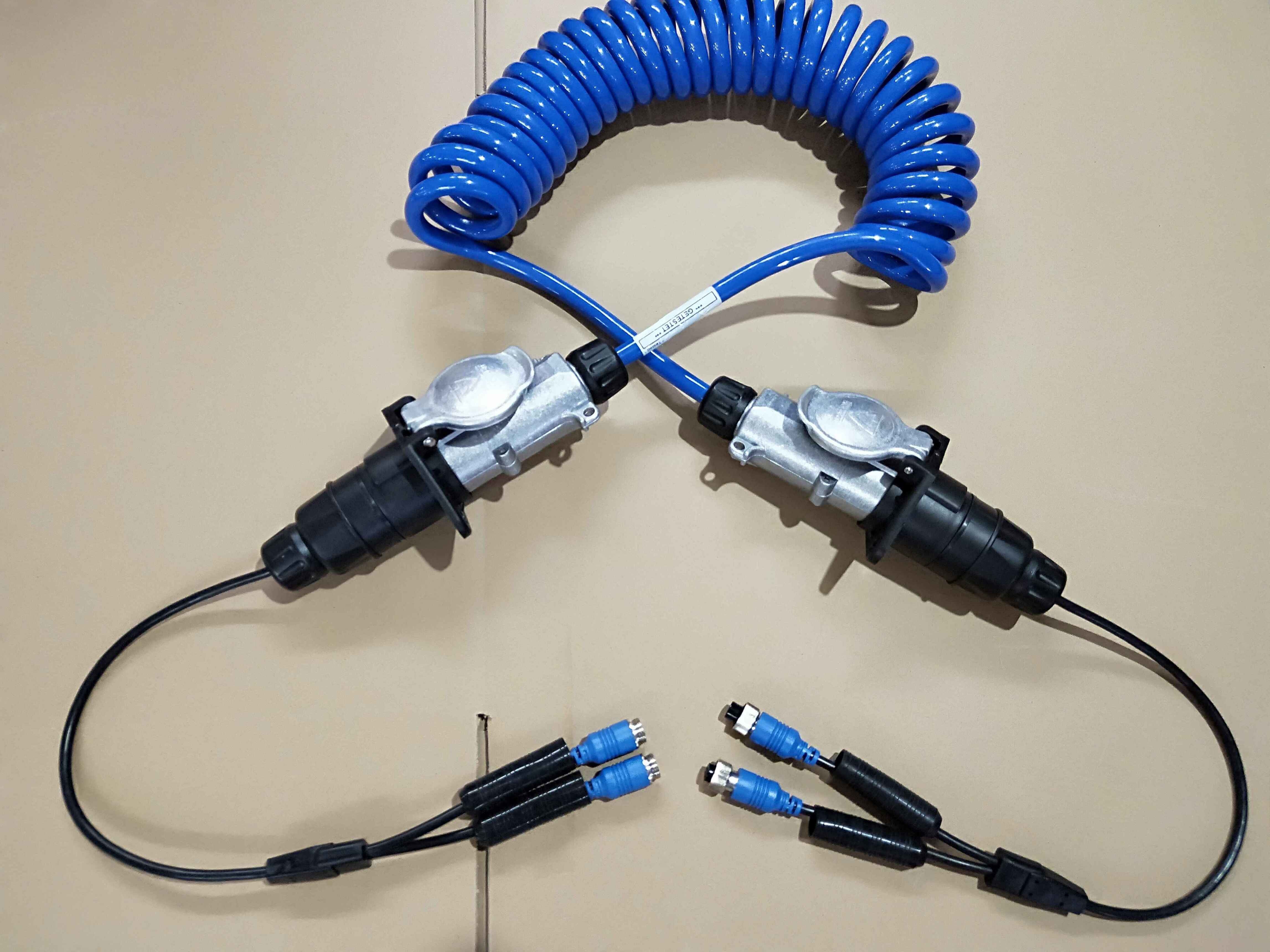 7 Pin 7 Pin Trailer Camera Extension Cable For Rear View System