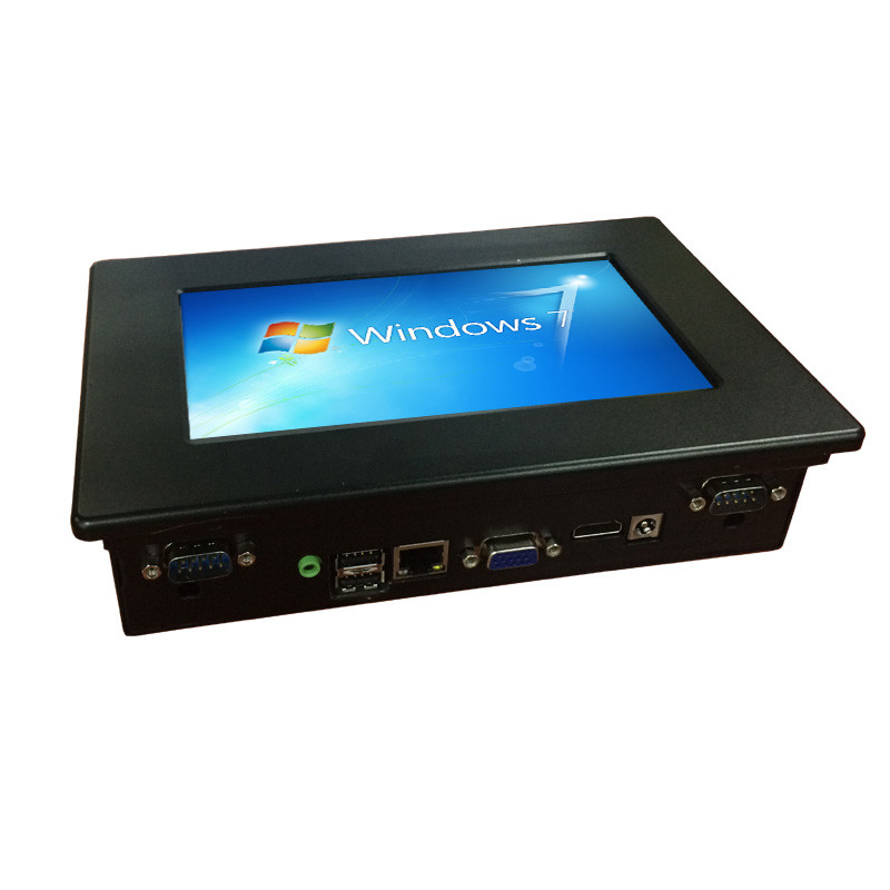 7'' Embedded Industrial LCD Monitor Rugged HD All In One Fanless Touchscreen PCs PCAP