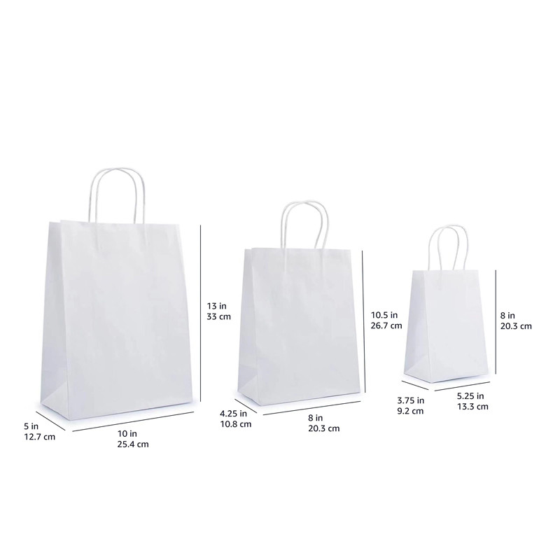 White Basics Kraft Paper Bags for applying to different Scene