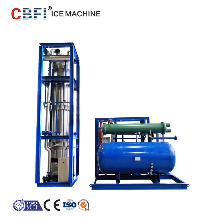 Freon System Commercial Ice Tube Machine 20 Ton Daily Capacity