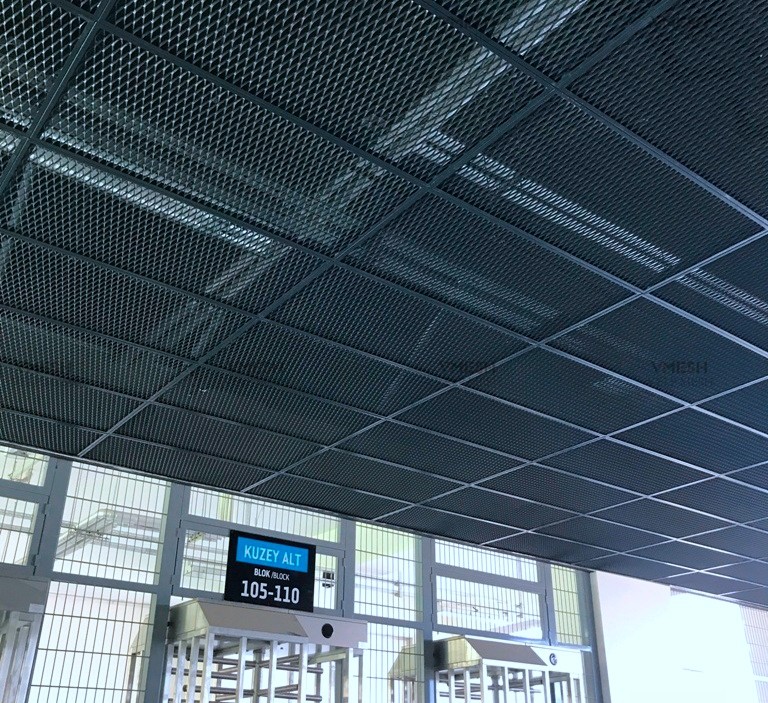 Standard Diamond Hole Aluminium Expanded Mesh For Ceiling System