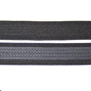 Grey 20mm Anti Slip Webbing Tape Polyester Flat Elastic Band