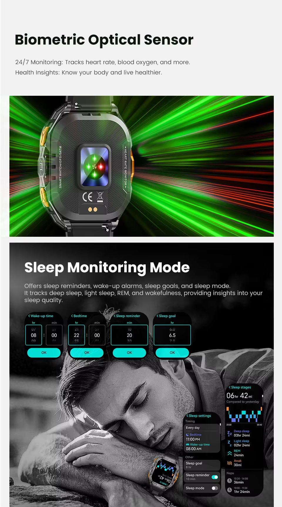 X5 Smartwatch Heart Rate Blood Oxygen BT Call Voice Assistant GPS Positioning