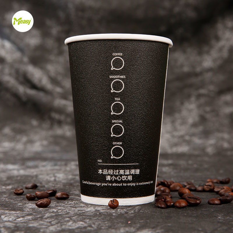 Single wall foam paper cup PE coated disposable hot drink coffee milk tea paper cup with logo customized