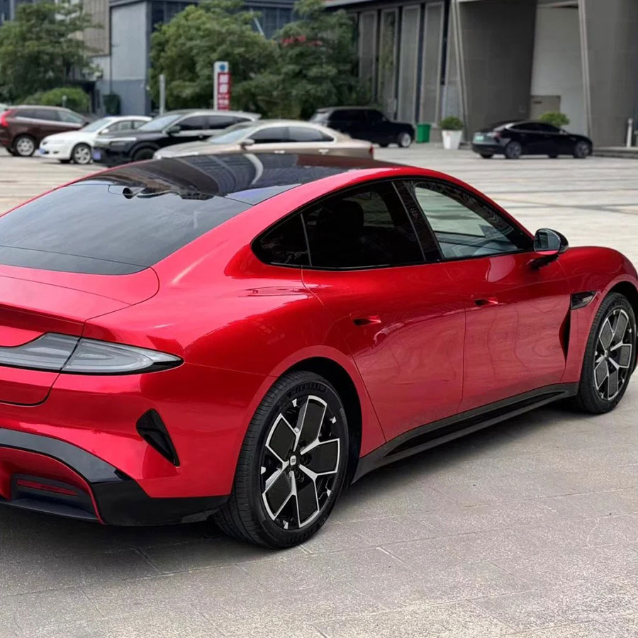 High Gloss Red TPU PPF Self Healing Car Wrap Film UV Protection
