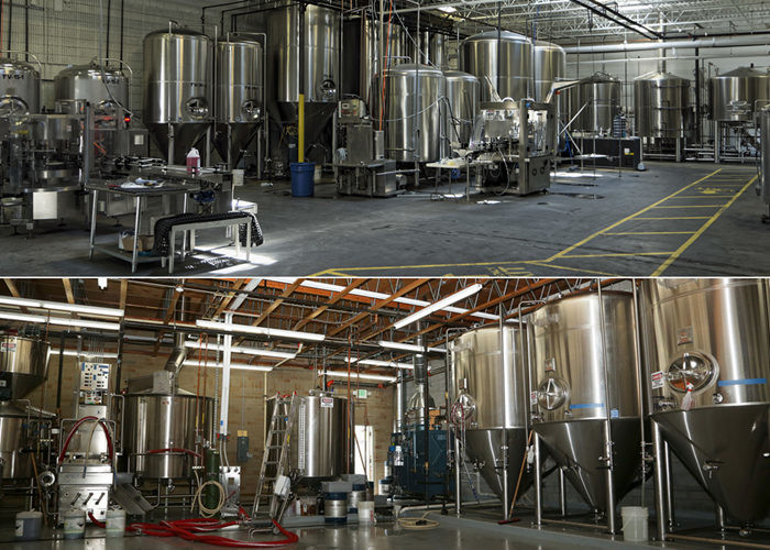Semi Auto / Manual Control 15BBL Large Beer Brewing Equipment Electric Heating