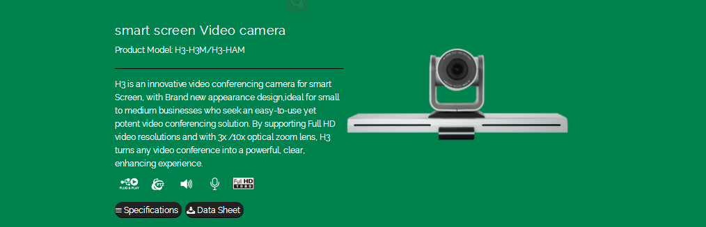 H3 Series Premium Video PTZ Cameras Specification Sheet