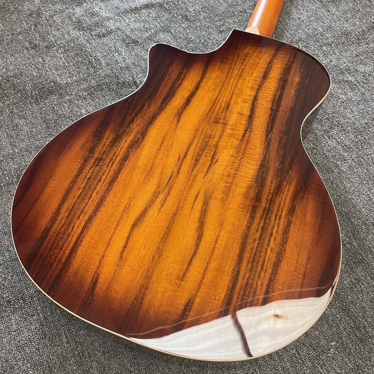 Custom 6 Strings KOA Wood Taylor Style Acoustic Guitar Glossing Finish Body Matt Neck Open Tuner