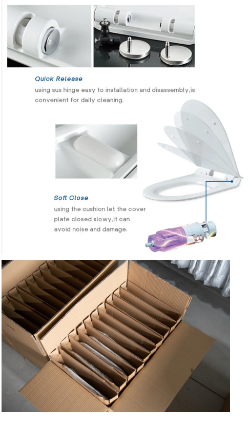 Modern Design Soft Close Antibacterial Toilet Seat With Top Fix And Sustainable Finish