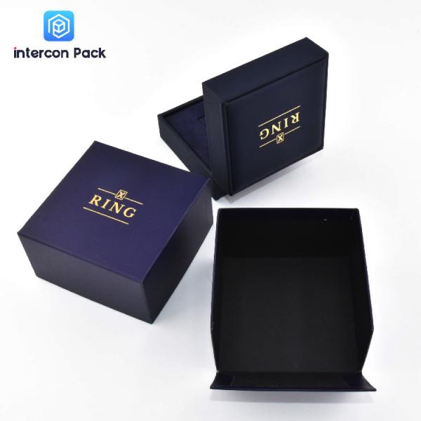 Intercon Pack Luxury Leather Jewellery Box Hot Stamping Process 4.02x4.02x2.2
