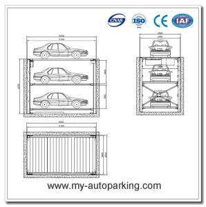  2 or 3 Cars Underground Lift/Hydraulic Stacker for Basement/Valet Parking Equipment/Underground Parking Garage Design Manufactures