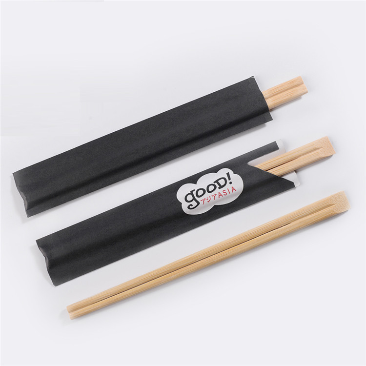 Chinese Eco-Friendly Disposable bamboo chopsticks Paper Wrap Twin Chopsticks for Restaurant