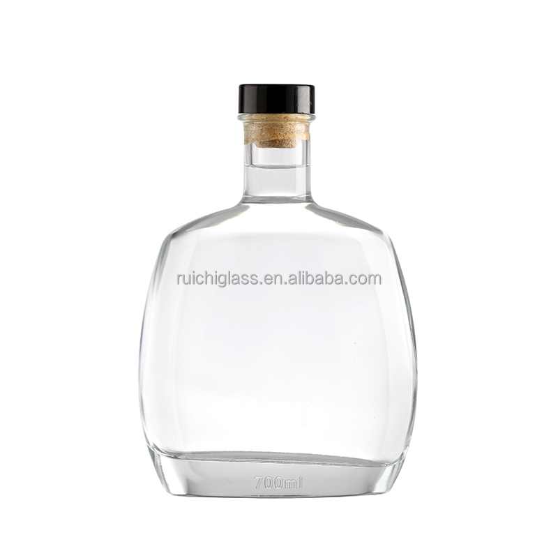 Unique Design Liquor Glass Bottles for Alcoholic Beverages Whisky Brandy Rum Gin Wine
