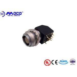 M9 M11 8 Pin Circular Connector , Right Angle Circular Connector With Two Nuts