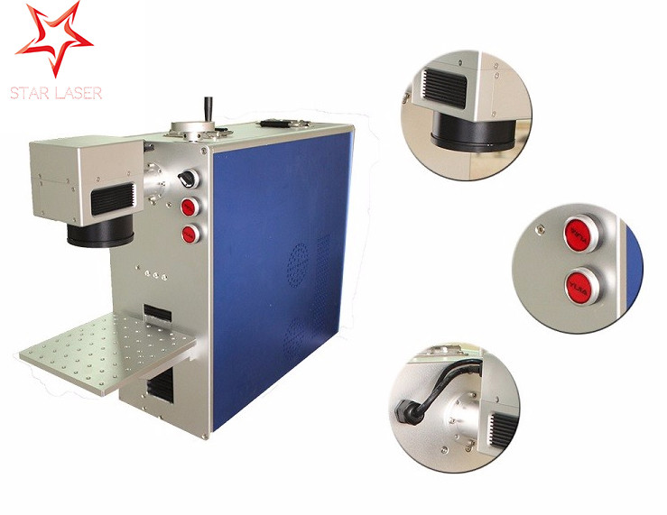 Mini Portable Fiber Laser Marking Machine Speedy With Long Span Working Life