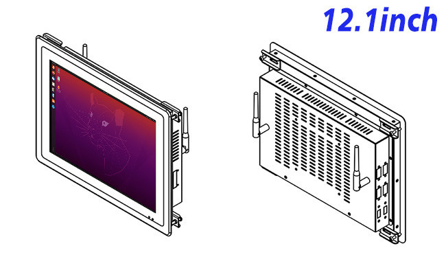 12.1-Inch Compact Linux Monitor for Medical Equipment and Automation Dashboards