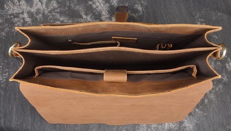 Laptop Leather Briefcase For 17 Inch Laptop