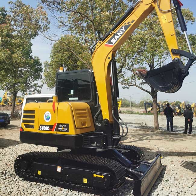 Used Crawler Excavator 0.28m3 Bucket Capacity SANY SY60 Small Size