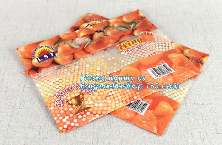 fresh fruit packaging bag holes/OPP/CPP transparent standing fresh fruit bag with holes, ziplocK slider storage bag
