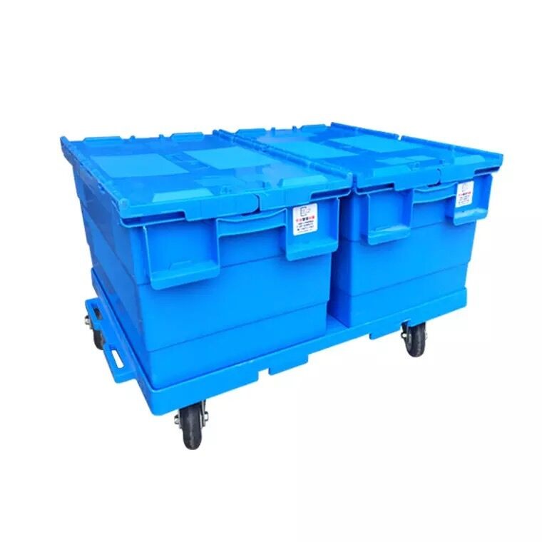 Two Totes Loading Plastic Moving Dolly 4 Inches PU Casters More Function