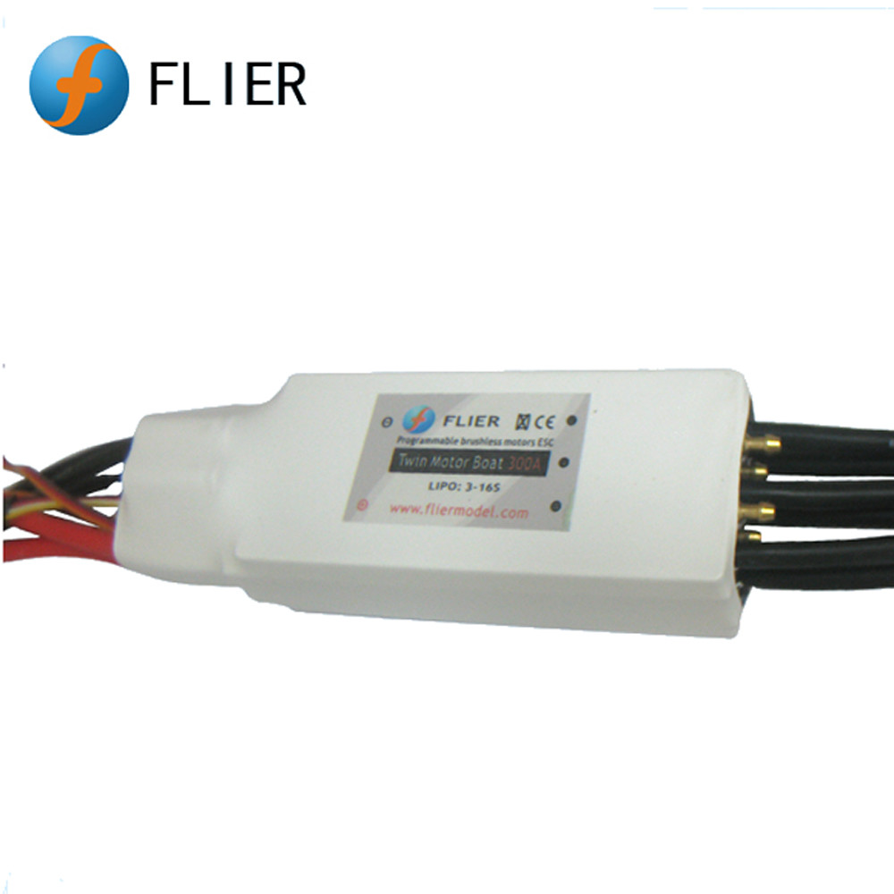 Compact 16S 300 Amp Marine Esc , Rc Boat Dual Motor Esc Light Weight