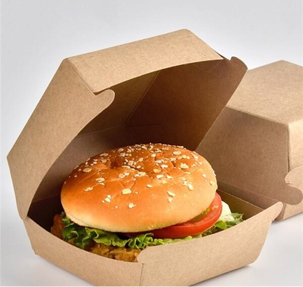 Cheap Cardboard foldable kraft paper lunch box with window,Lunch noodle fast food kraft paper box by customized logo pri