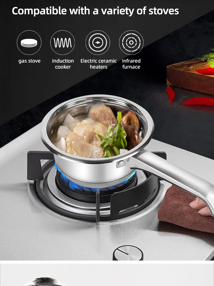 Multifunction Custom Pots And Pans Cookingware Set Cookware Cook Pot 21 Pieces Thickened Stainless Steel Cookware Set