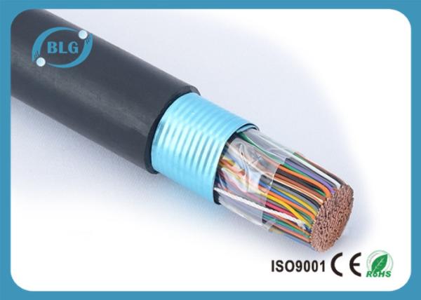 PE Sheath Telephone Line Cable , 50 / 100 Pairs Phone Line Cable For Secruity