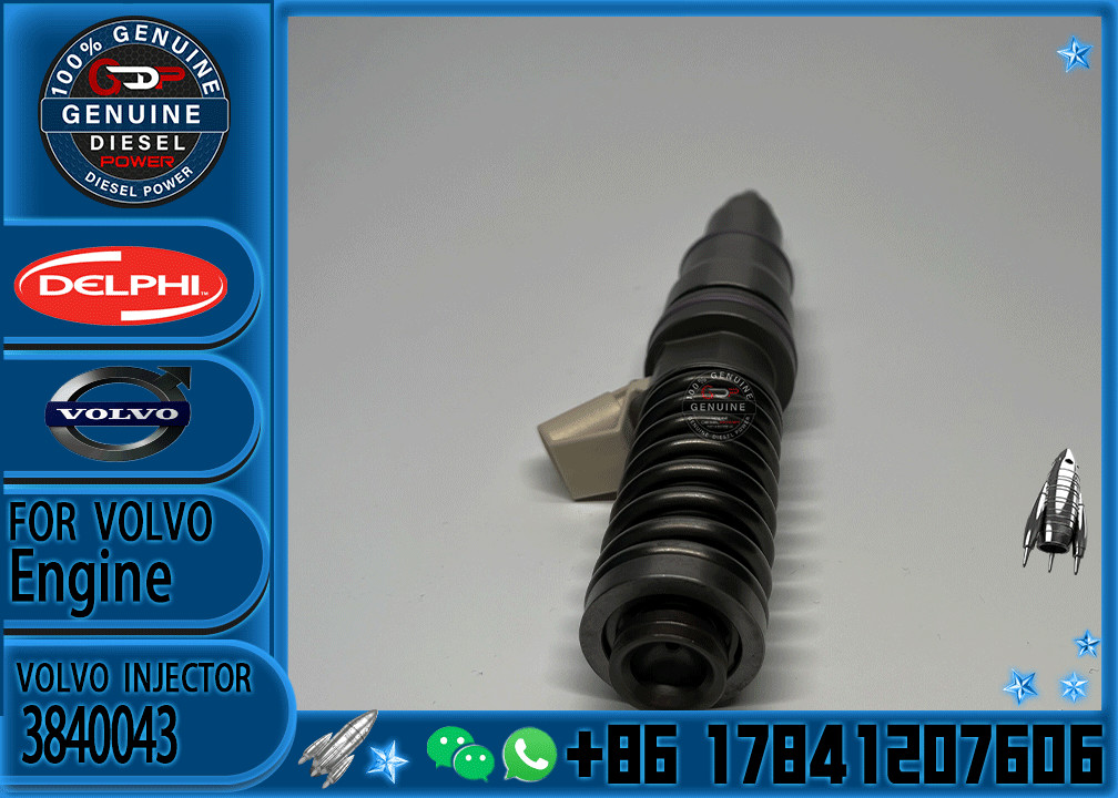 Truck Spare Part Fuel Injector 3840043 BEBE4C5001 BEBE4C05002 For VOLVO 9.0 LITRE MARINE With 9.5 MM BORE L235PBC