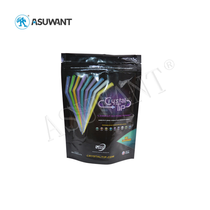 10 Colors Stand Up Resealable Bags PE PET VMPET Material With Power Zipper / U Notch