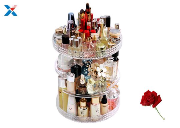 360 Degree Rotating Acrylic Cosmetic Makeup Box Storage Organizer Color