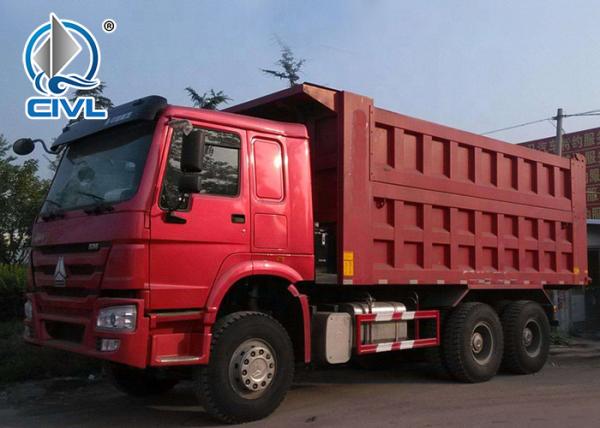 Sinotruk HOWO 336HP ZZ3257N3247B 10 Wheels WD615.69 Engine Red Color 30ton