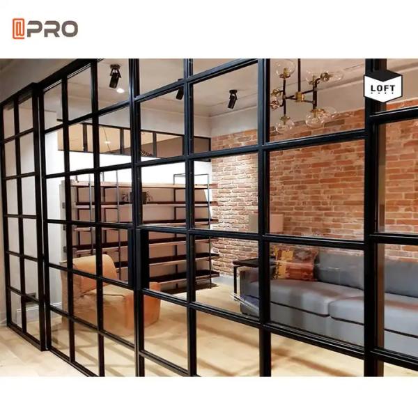 Modern Workstation Interior Glass Wall Office Partitions Customization Aluminium