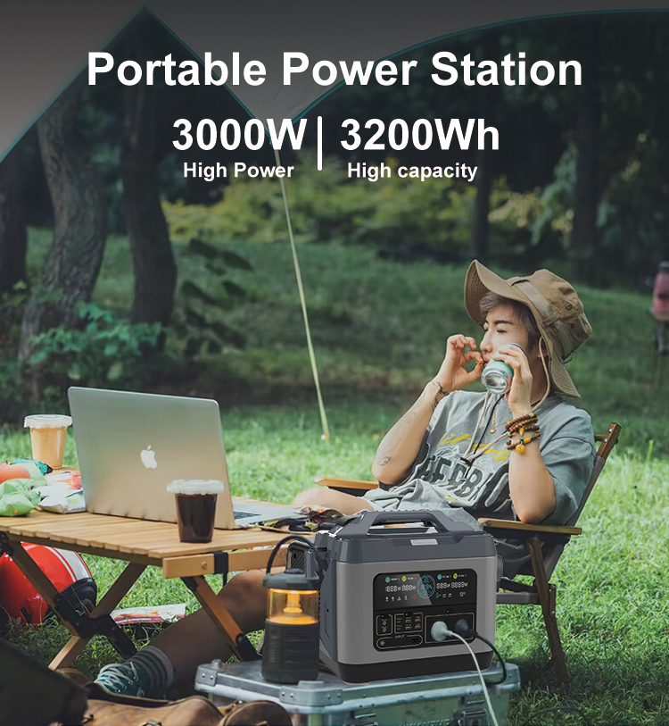 Massive Capacity 3200Wh Solar Generator Inverter for Energy Storage and Power Backup