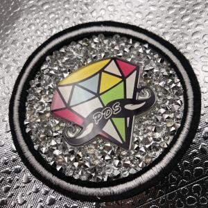 Round Embroidered Applique Patches , Beautiful Custom Brand Patches