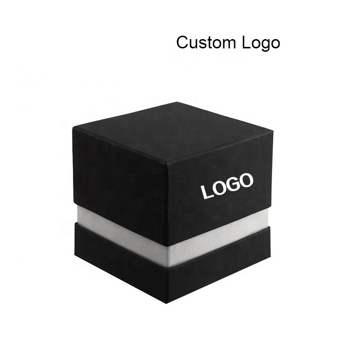 Black custom Candle BGoxes Flat for Custom Printing Elegant Candle Jar Packaging Box