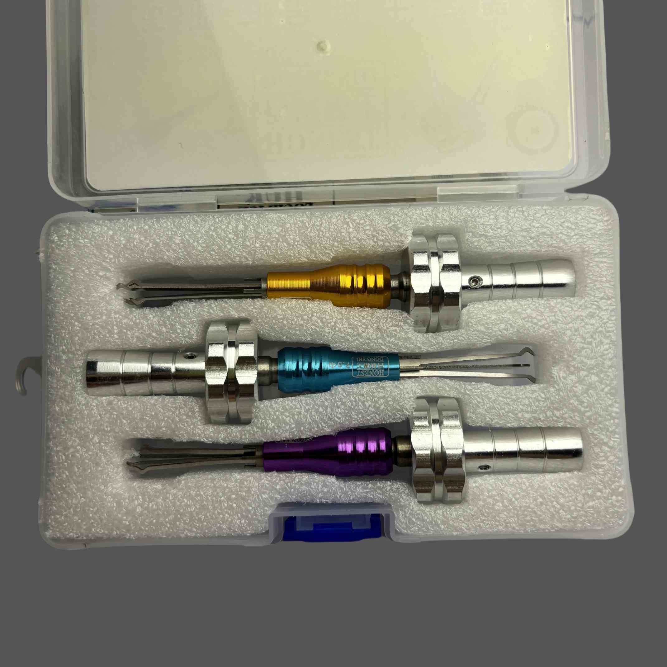 3 Pcs Cross Lock Pick Tool 6.0mm / 6.5mm / 7.0mm Cross Lock Picks