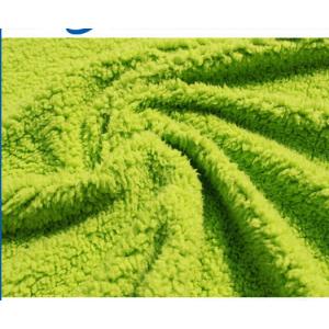 China Cheap polyester sherpa fleece fur fabric With Promotional Price on sale