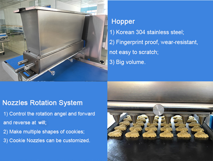 Rosette Cream Biscuit Chocolate Chip Cookie Machine Depositor Automatic