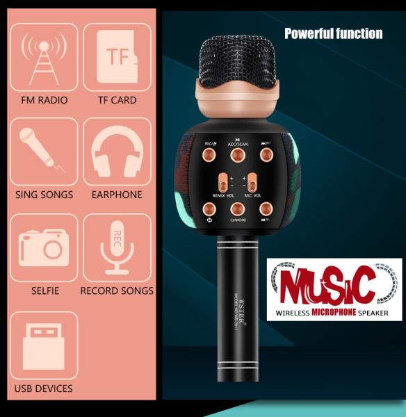 1500mAh Sound Recording Microphone , Wireless Bluetooth Microphone Professional