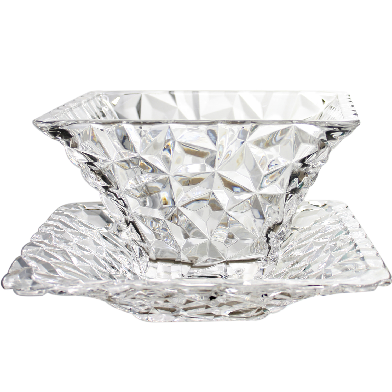 Hot selling High Quality Clear Ice Cube Collection Transparent Square Bowl