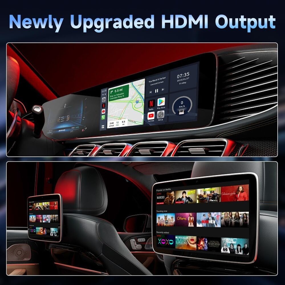 TBox UHD HDMI Wireless Adapter Carplay Ai Box 128Gb SM6225 Youtube Netflix Car Multimedia Play Carlink
