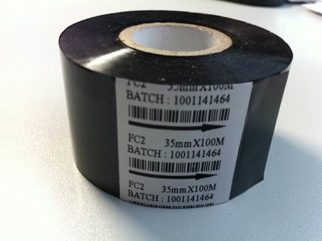 black hot stamping date coding foil for PVC,OPP,PET,PC,PP,Plastic