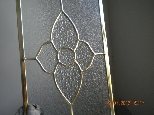 Figured Glass Panels For Kitchen Cabinets , Beveled / Flat Edge Glass For