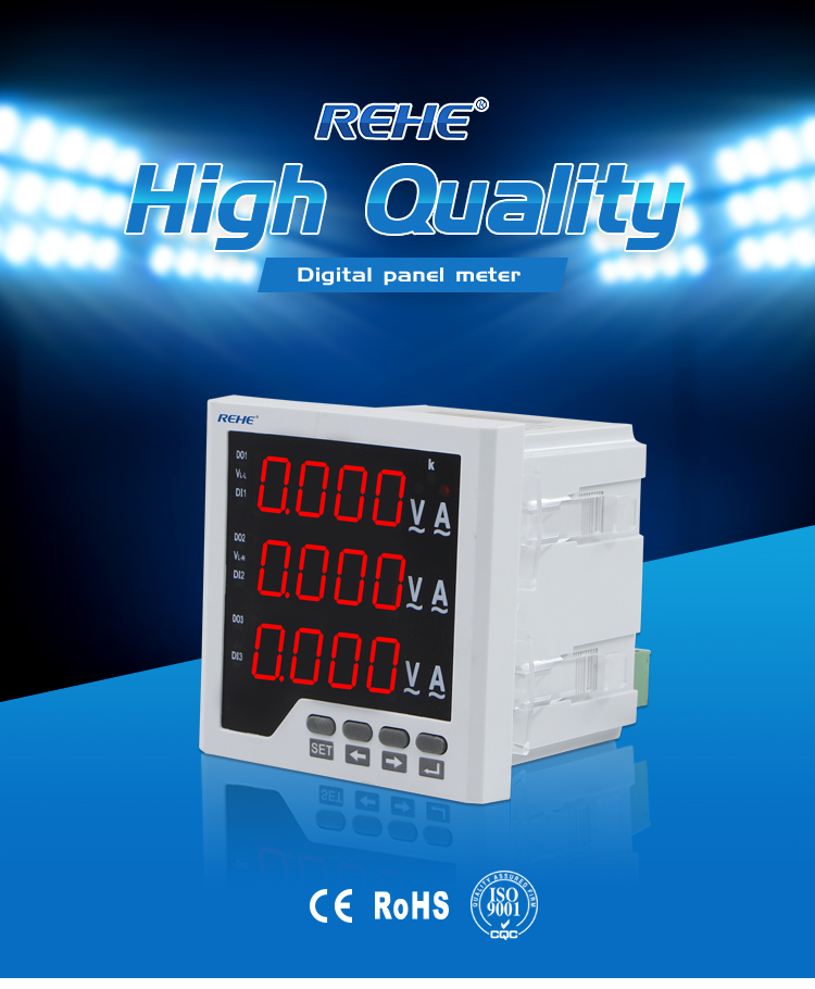 Hot sell digital three phase ampere voltage frequency with rs-485 modbus ammeter voltmeter
