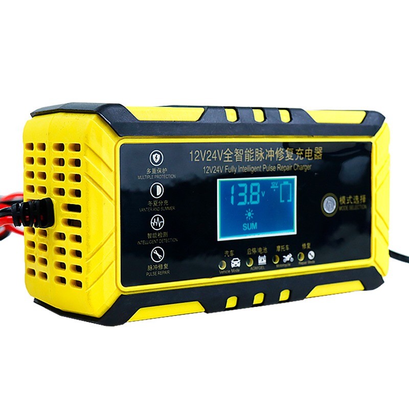 LED Screen Fully Automatic Battery Charger 12V 6A Temperatures Control